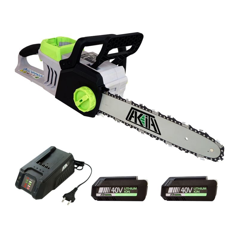 Akita - Tronçonneuse a Batterie 40V + 2 Batterie + Chargeur