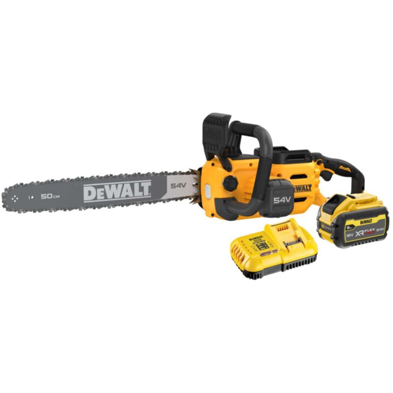 Dewalt DCMCS575X1 QW Tronçonneuse 50 cm XR 54V FLEXvolt avec 1 X 9 Ah Batterie et Chargeur
