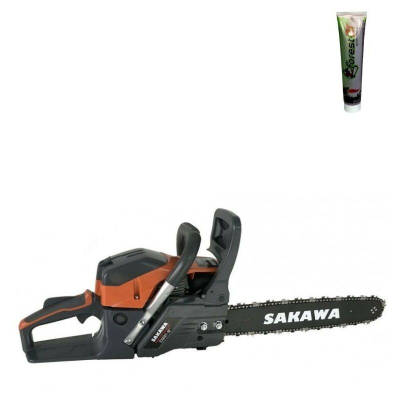 Sakawa - Tronçonneuse moteur à essence 2 temps 48cc épée de 16 pouces + Huile 2 Temps 125ml