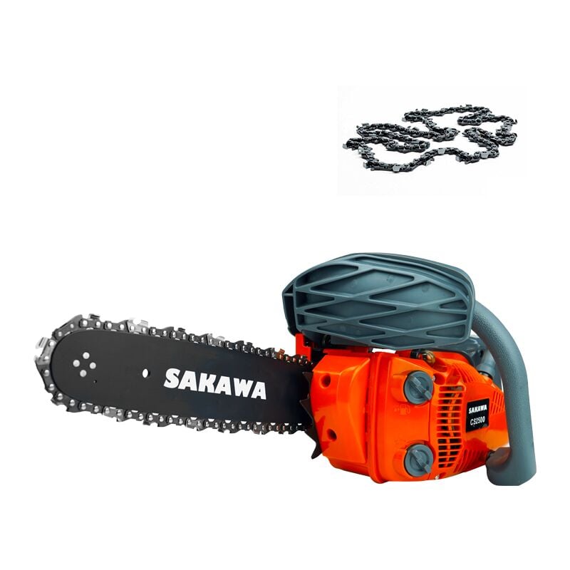 Sakawa - Tronçonneuse Moteur à Essence 2 temps épée de 12 pouces + Chaine