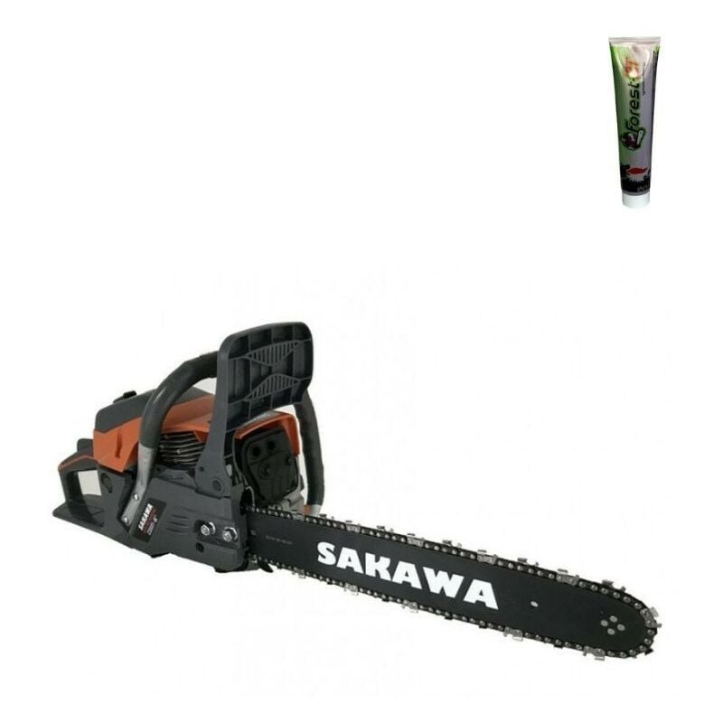 Sakawa - Tronçonneuse moteur à essence 58cc épée de 16 pouces + Huile 2 Temps 125ml