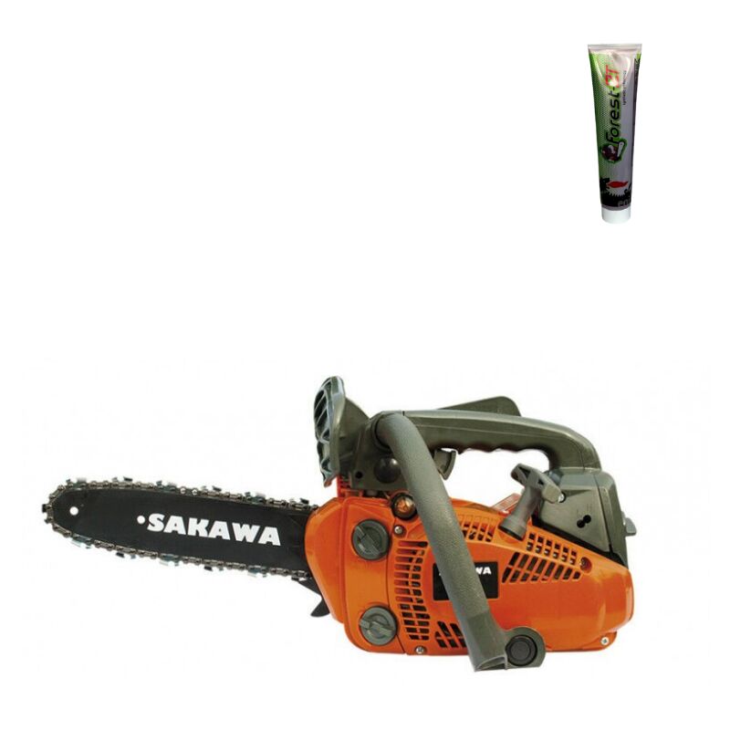 Sakawa - Tronçonneuse moteur à essence épée de 10 pouces+ Huile 125ml