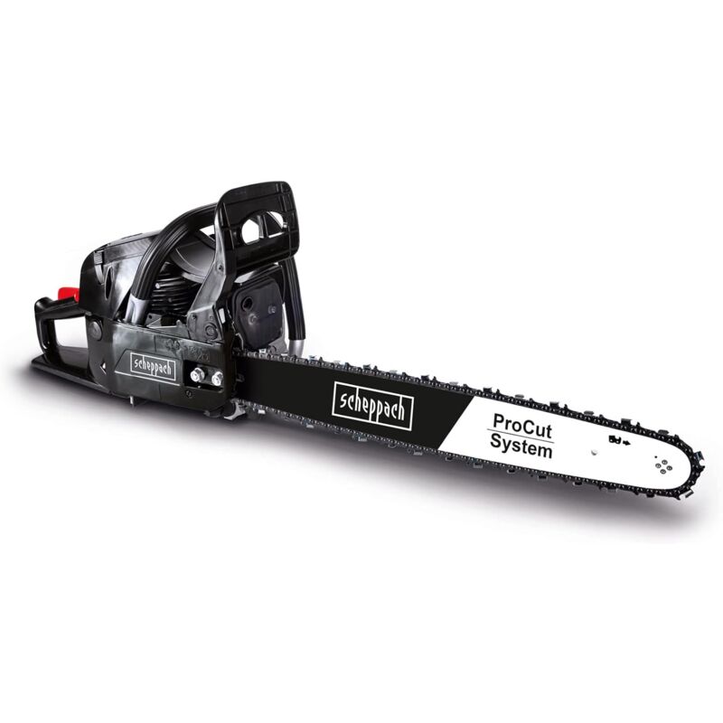 Scheppach - Tronçonneuse Thermique CSH56 - Moteur 2T de 56cm3 - Chaîne et Guide Procut 51cm - Lubrification automatique de la chaîne - Frein de