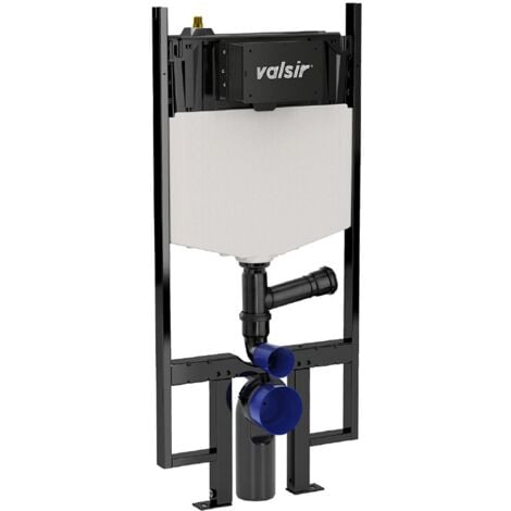 Tropea S Block S90 cassetta di scarico ad incasso WC meccanica per vaso sospeso con pareti in cartongesso / legno - Versione Ariapur Block curva ø 90/L400 VS0858311