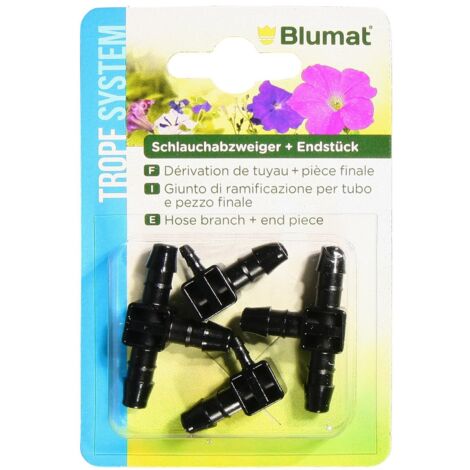 Tropf Blumat® Zubehör Schlauchabzweigung + Endstück - 4er (2+2) Pack