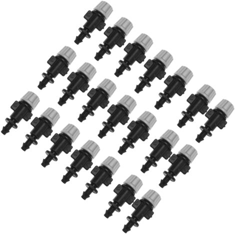 Tropfbewässerungs-Sprühgerät-Set, 50-teilig, 1,5–3 kg Druck, 4/7-mm-Schläuche, schwarzer/grauer Kunststoff