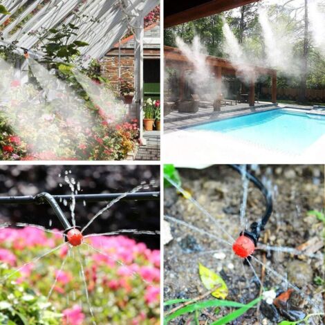 Tropfbewässerungsset für Gärten, Mikro-Durchfluss-Bewässerungssystem mit Schläuchen, 25 m automatisches Tropfbewässerungsset für Blumenbeete, Gärten und Rasenflächen