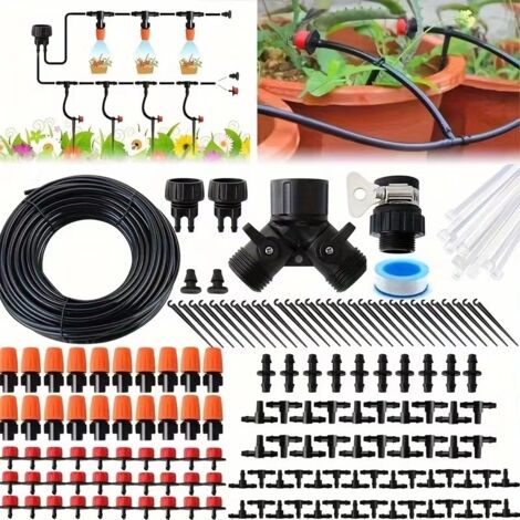 Tropfbewässerungsset, Gartenbewässerungssystem, 1/4 Zoll blanker Verteilungsschlauch, Tropfbewässerungsset/wassersparendes automatisches Bewässerungssystem für den Garten