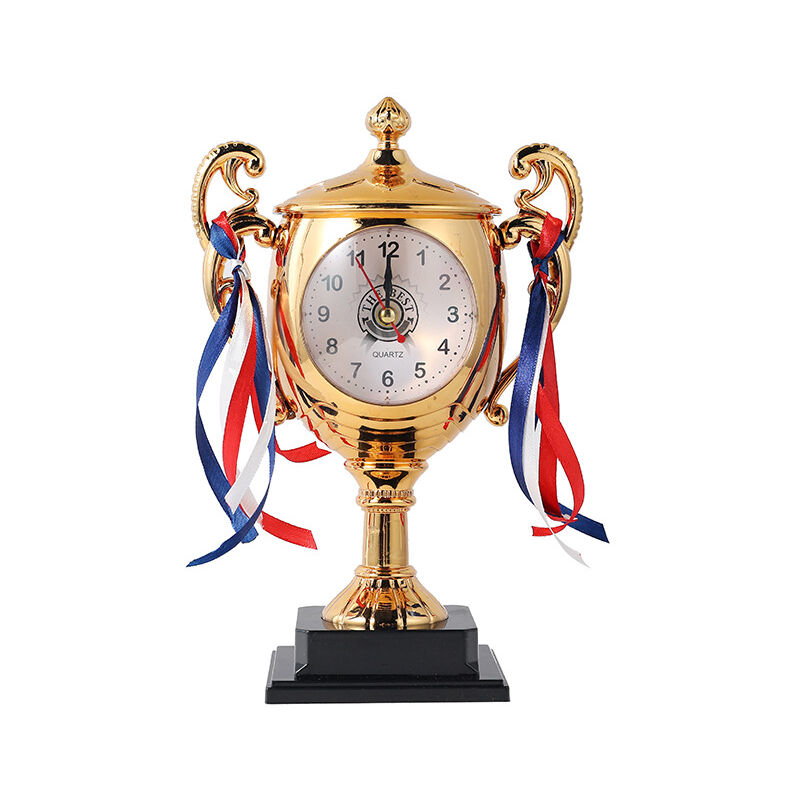 Trophée petit réveil réveil pour enfants belle horloge décoration de bureau pour enfants, or