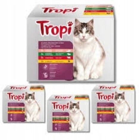 TROPI bustina di cibo umido per gatti 100 g mix di gusti x 48 pz