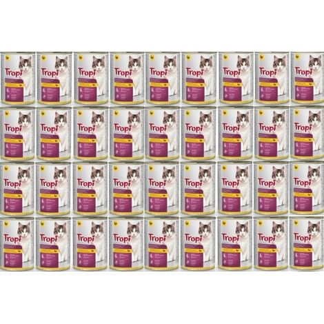TROPI comida húmeda para gatos con aves en salsa 415 g x 36 uds AVES gato
