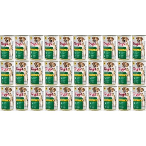 TROPI comida húmeda para perros con aves en salsa 415 g x 30 uds AVES perro