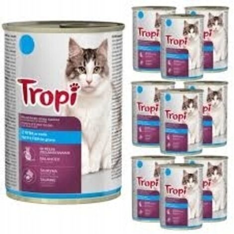 TROPI Fisch Nassfutter für Katzen 415 g x 10 Stück