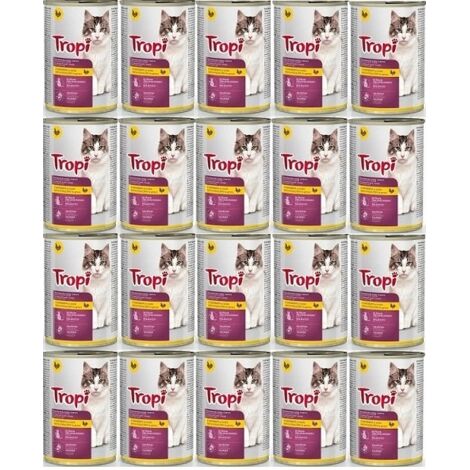 TROPI Katzenfutter mit Geflügel 415g x 20 Stück POULTRY CAT