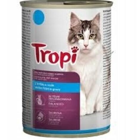TROPI Nassfutter für Katzen mit Fisch in Sauce 415 g