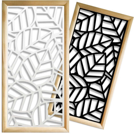 TROPICA - Moduli Decorativi in Legno e PVC - Misura: 47x94 cm - Colore: nero
