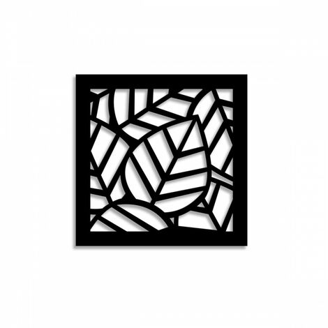 TROPICA - Pannello traforato in PVC - Misura: 73x73 cm - Colore: nero