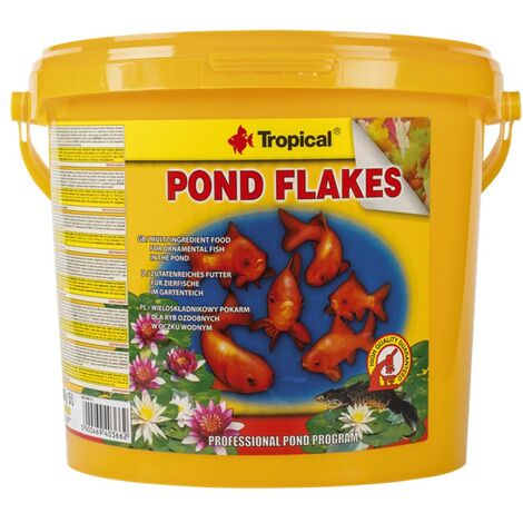 Tropical Pond Koi & Goldfish Pond Flakes 5LT/800gr - mangime in scaglie per  piccoli pesci da laghetto