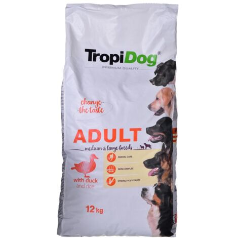 TropiDog Premium Adult Ente & Reis 12kg Medium Large