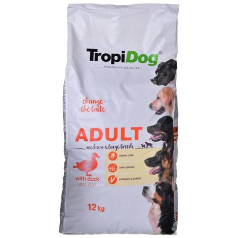 TropiDog Premium Adulto Pato y Arroz 12 kg Mediano Grande