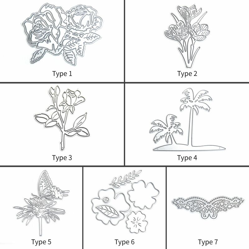 

Troqueles de corte de metal de Navidad arbol Flor Forma de mariposa Troquel de corte para ninos Tarjeta de album de recortes de bricolaje album de