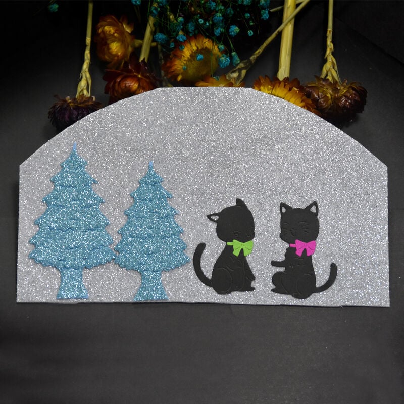 

Troqueles de corte de metal de Navidad, troquel de corte de forma de gatos lindos de arbol de Navidad,arbol de Navidad