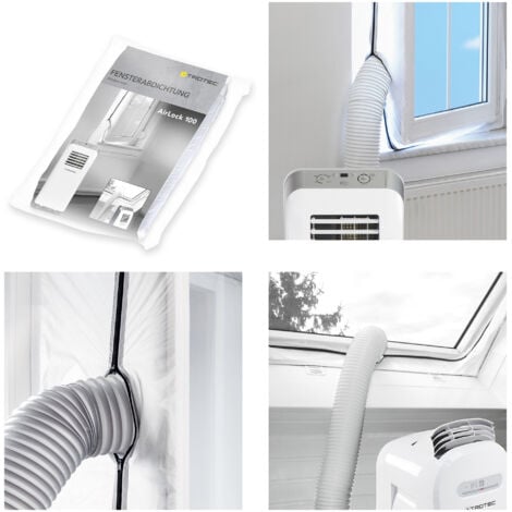TROTEC AirLock 100 Fensterabdichtung für mobile Klimageräte und Ablufttrockner Flügelfenster Dachfenster Fenster Hot Air Stop