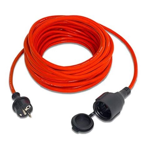 TROTEC Cable alargador de calidad, Longitud:15 m, Tensión de alimentación:230 V, Sección transversal:1,5 mm², IP44, Rojo