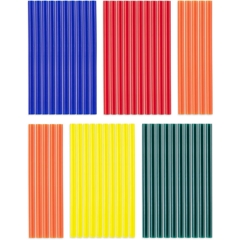 Image of Confezione di stick di colla a caldo colorati, 50 pezzi (ø 7 mm) - Trotec