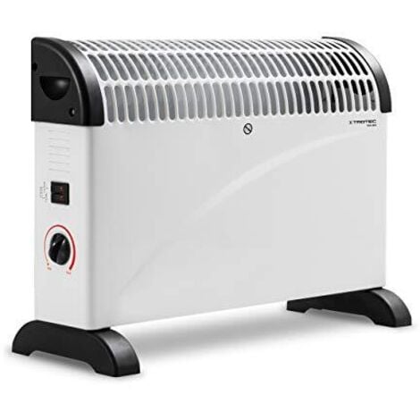 TROTEC Convector TCH 20 E, 2000 W, 3 Niveles de Calefacción, Termostato Regulable, Anti Sobrecalentamiento, Control Antihielo, Portátil, para Habitaciones de hasta 24 m²/60 m³