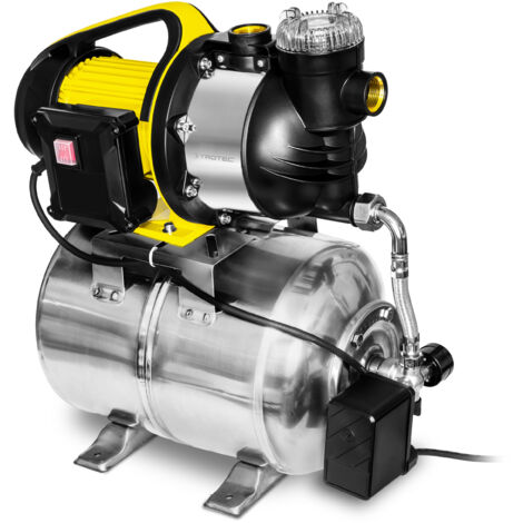 TROTEC Groupe d'eau domestique avec filtre TDW 4800 ESF - Puissance 4800 l/h 1300 W - Hauteur de refoulement 30 m - Économie d'énergie - Auto-Restart - Auto-Stop - Pompe pour alimentation en eau
