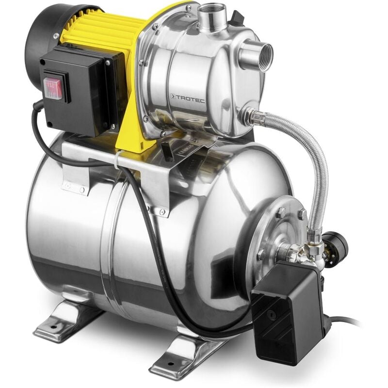 Pompe surpresseur inox / Alimentation automatique en eau TROTEC TGP 1025 ES ES - carter et cuve inox 3300l/h