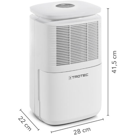 TROTEC Raumentfeuchter elektrisch TTK 30 E – Leistung 12 L/Tag – Fläche 15 m² / 37 m³ – Entfeuchtungsgerät mit Autoabschaltung
