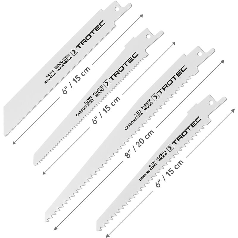 Image of Set di 10 lame per sega a gattuccio per taglio di legno, metallo e plastica - Trotec