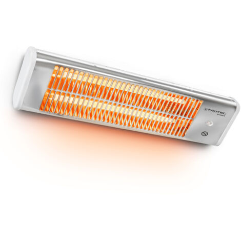 TROTEC Stufa a infrarossi IR 1200 S, faretto da terrazza con potenza 1.200 W, riscaldatore a infrarossi, 2 livelli di riscaldamento, efficienza energetica
