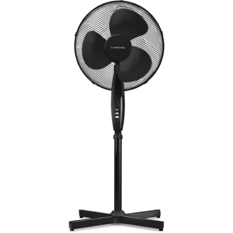 Trotec – Ventilateur sur pied 50W – 3 vitesses – Oscillation 90° – Hauteur réglable 110-129 cm – Silencieux 52,5 dB(A) – Pales 40 cm