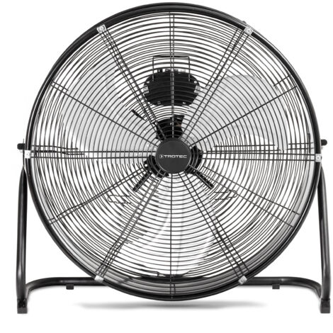 TROTEC Ventilatore da pavimento TVM 24 D - 124 Watt, angolo di inclinazione 135°, 3 livelli, Ø 60 cm, supporto antiribaltamento, silenzioso, nero