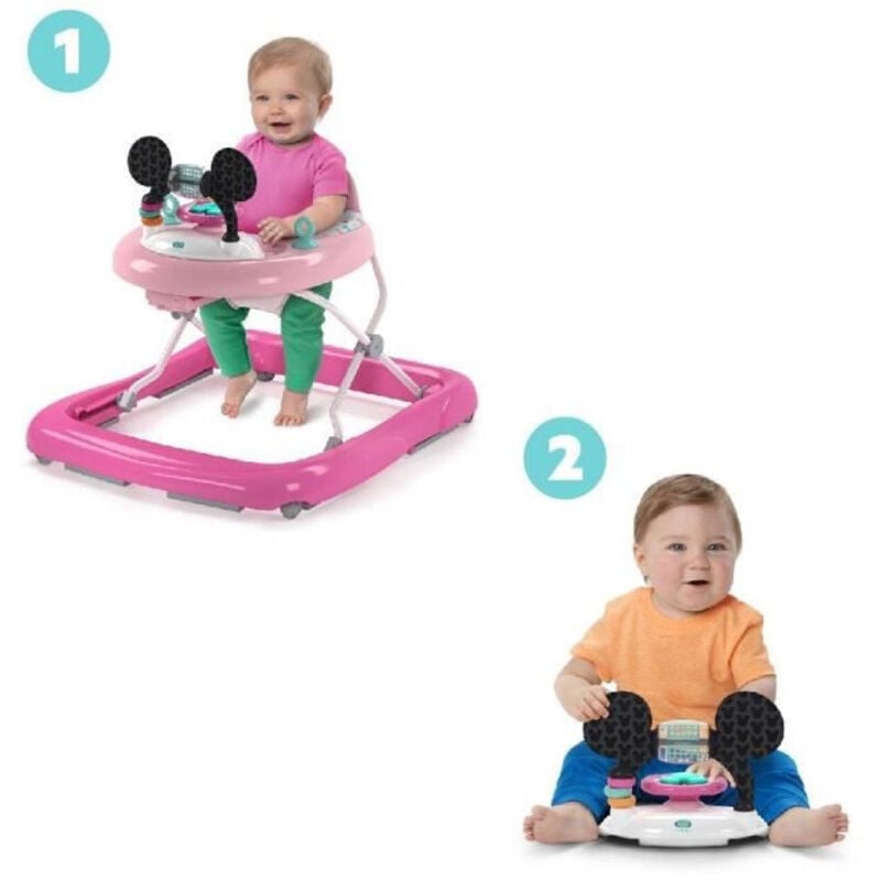 Trotteur bébé Disney baby Minnie - Lumineux et Musical - 61 x 69 x 63 cm - Multicolore - Des 6 mois - Bright Starts