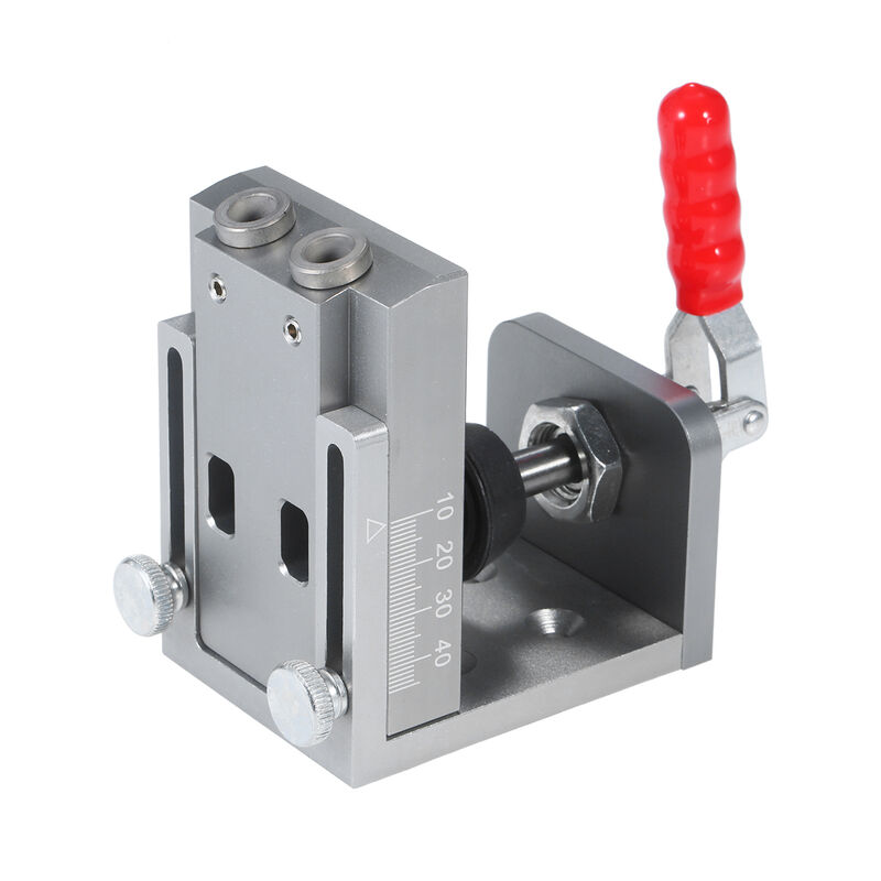 Asupermall - Kit de gabarit de localisateur de trou de poche, positionneur de guide de perçage de trou oblique à angle de 15 degrés, avec pince rapide