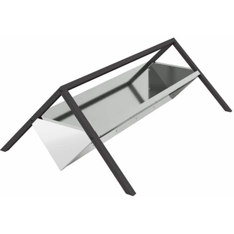 Trough d'alimentation pour le bétail Argent 111 x 76 x 38 cm CFW767238