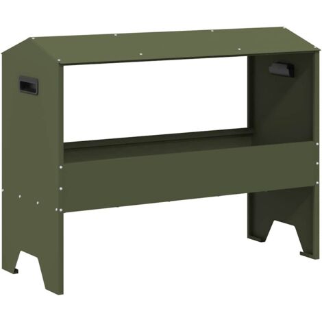 Trough d'alimentation pour le bétail Vert olive 79 x 35 x 62 cm CFW404595