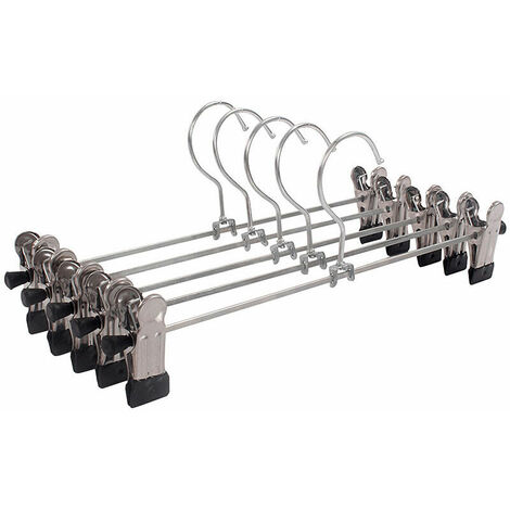 Trouser Hangers, Metal Trouser Hangers, Skirt Hangers in Pack of 10