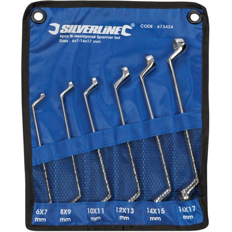 SILVERLINE Trousse 6 cle a oeil polygonales contre coudees