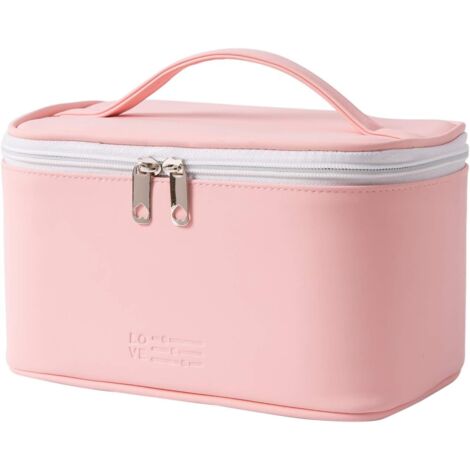 Trousse à cosmétiques trousse de voyage portable pour femme (rose),