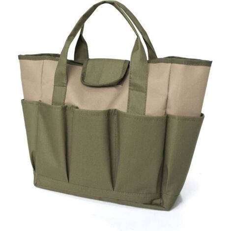 Trousse à outils de jardin, grand sac fourre-tout de jardin avec plusieurs poches pour trousse à outils de jardinage, sac à outils