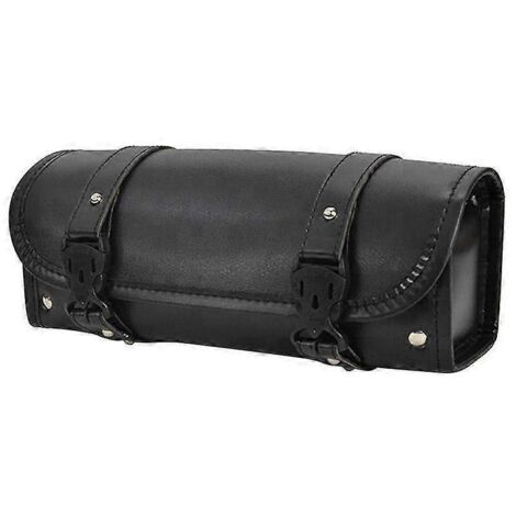 Trousse à outils en cuir pour moto, sacoche à outils, étui à accessoires pour moto, 31 x 12 cm, noir