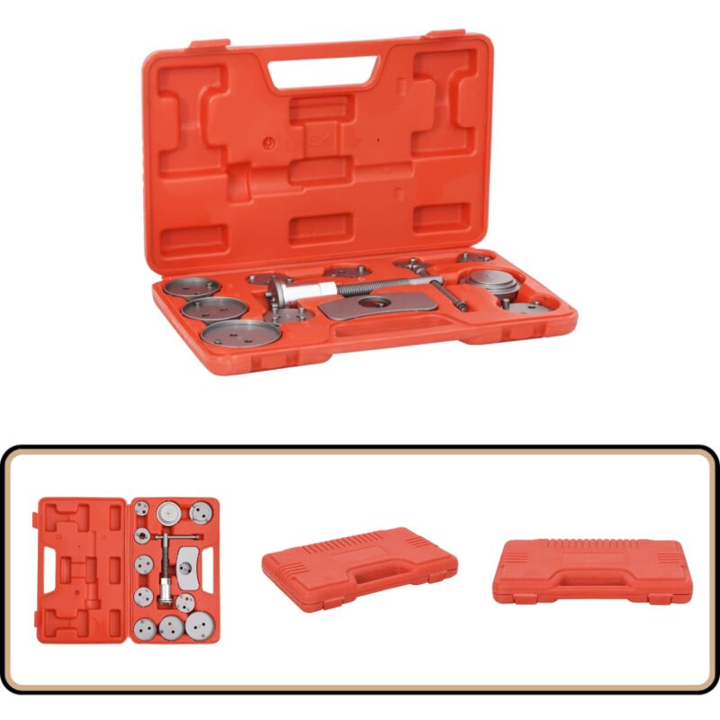Vidaxl - Trousse à outils pour étriers de freins à disque 13 pcs - Outil De Filetage De Frein - Kit De Réparation De Frein - Adaptateur De Frein