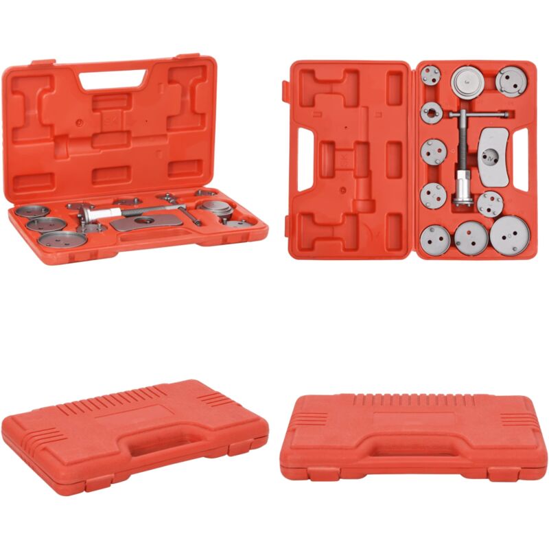 Vidaxl - Trousse à outils pour étriers de freins à disque 13 pcs - Outil De Filetage De Frein - Kit De Réparation De Frein - Adaptateur De Frein