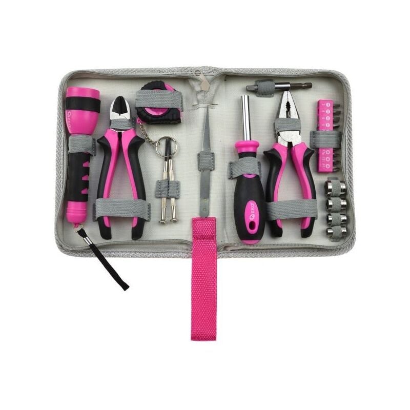Artisanmat - Trousse à outils rose - Universel 23 pièces