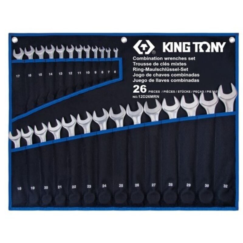 Trousse de 26 clés mixtes légères 6 à 32mm - King Tony